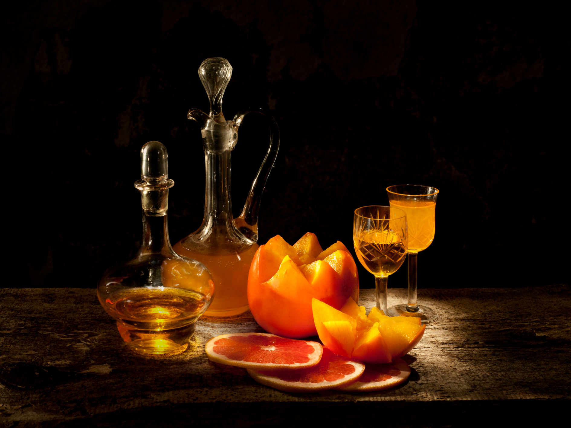 Hurma with liqueur